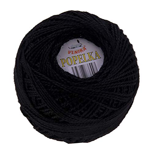 10g Stickgarn/Häkelgarn Popelka 85m 100% Baumwolle Filethäkeln Sticken Häkeln Farbwahl, Farbe:schwarz 10g Stickgarn/Häkelgarn Popelka 85m 100% Baumwolle Filethäkeln Sticken Häkeln Farbwahl, Farbe:schwarz von maDDma