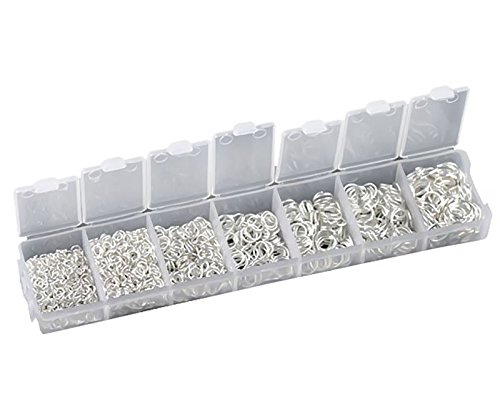 1500 Verbindungsringe Sortiment silbern, Biegeringe Binderinge Federring Spaltring 1500 Verbindungsringe Sortiment silbern, Biegeringe Binderinge Federring Spaltring von maDDma
