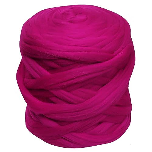 1m Filzwolle Märchenwolle 60 Farben Merino Nassfilzen Trockenfilzen Spinnen ca. 25g Meterware, Farbe Wolle:013 magenta von maDDma