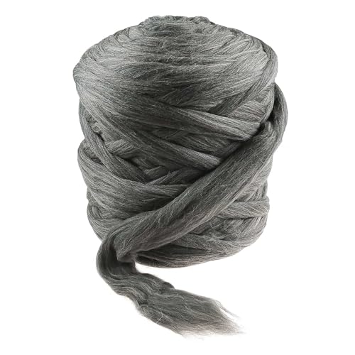 1m Filzwolle meliert Märchenwolle Merino Nassfilzen Trockenfilzen Spinnen Meterware, Farbe Wolle:043 melange grau von maDDma