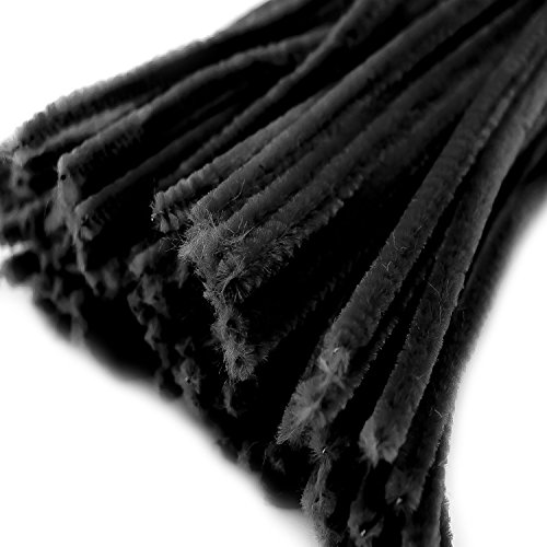 Pfeifenreiniger 20er Chenille-Draht 6mm, Länge 30cm, 28 Farben wählbar, Farbe:schwarz Pfeifenreiniger 20er Chenille-Draht 6mm, Länge 30cm, 28 Farben wählbar, Farbe:schwarz von maDDma