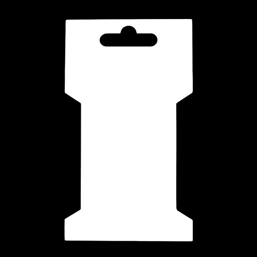 200 Wickelkarten Pappe 115x66mm Blister-Karte weiß für Bänder Schnüre Kraftkarton von maDDma