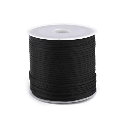 30m Satinschnur Flechtkordel Kumihimo 1mm, Farbwahl in deinen Lieblingsfarbenn, Farbe:schwarz 30m Satinschnur Flechtkordel Kumihimo 1mm, Farbwahl in deinen Lieblingsfarbenn, Farbe:schwarz von maDDma