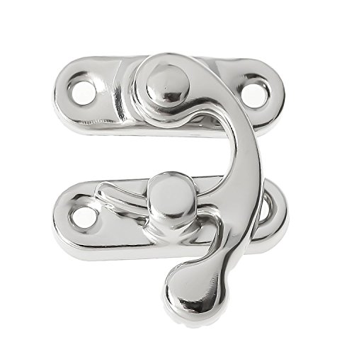 maDDma 4er-Set Truhen-Schlösser 2,7x3,3cm Silber Kistenschloss Boxenschloss Truhenverschluss von maDDma