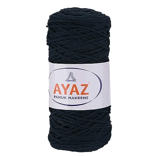 4 x 250g Strickgarn Pamuk Makrame Strickwolle Häkelgarn Makrameegarn, Farbwahl, Farbe:1148 marineblau von maDDma