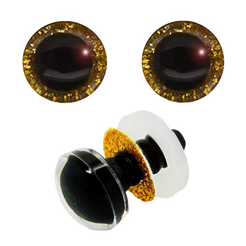 5 Paar Glitzer-Augen 12-40mm m. Gegenstück Sicherheitsaugen Amigurumis Kuscheltiere Teddy Variantenwahl, Größe:Ø 30 mm x 28 mm, Farbe:gold 5 Paar Glitzer-Augen 12-40mm m. Gegenstück Sicherheitsaugen Amigurumis Kuscheltiere Teddy Variantenwahl, Größe:Ø 30 mm x 28 mm, Farbe:gold von maDDma