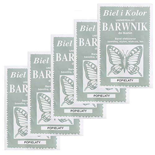 5 x 10g Batikfarbe Textilfarbe Stofffarbe färben, bitte Farbmix wählen, Farbe:hellgrau von maDDma