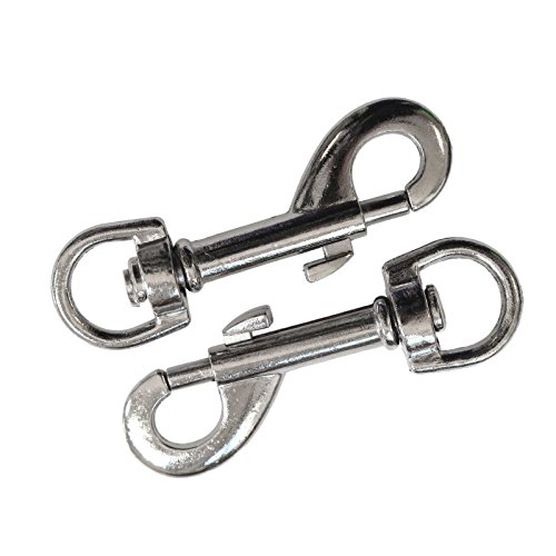 5 x Karabiner Metall Karabinerhaken, silberfarben, verschiedene Größen, Größe:C - B 13mm L 65mm von maDDma