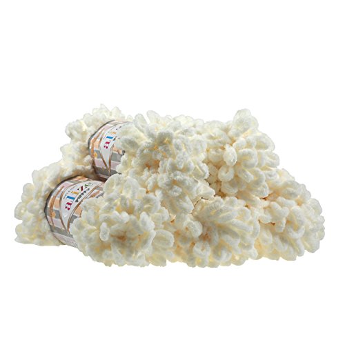 500g Strickgarn ALIZE Puffy Uni, stricken ohne Nadeln auch für Anfänger geeignet, Farbe:62 light cream creme 500g Strickgarn ALIZE Puffy Uni, stricken ohne Nadeln auch für Anfänger geeignet, Farbe:62 light cream creme von maDDma