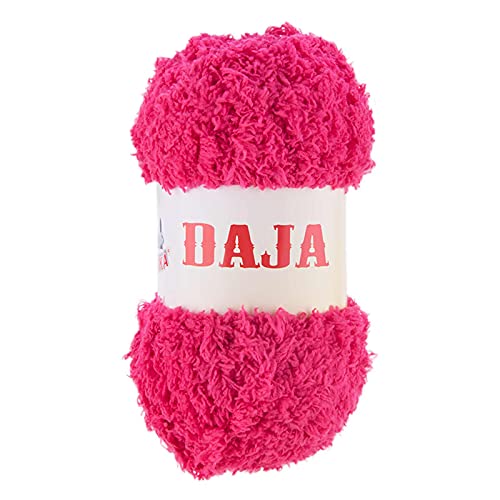 50g Kuschelgarn Daja Kuschelwolle Chenille-Strickgarn Farbauswahl, Farbe:pink von maDDma