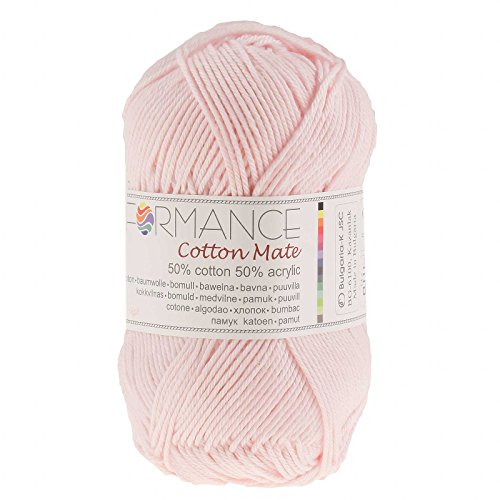 50g Strickgarn Cotton Mate Baumwolle Häkelgarn Wolle Farbauswahl, Farbe:651 rosa von maDDma