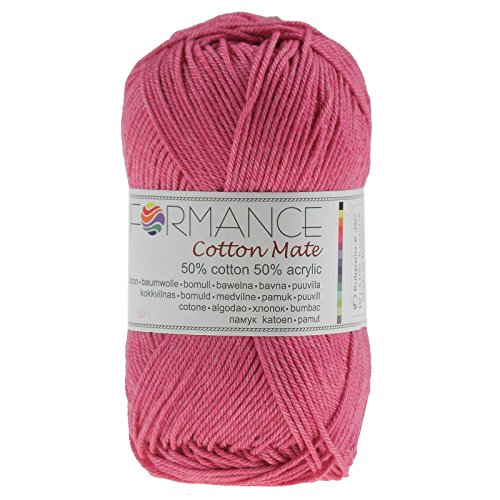 50g Strickgarn Cotton Mate Baumwolle Häkelgarn Wolle Farbauswahl, Farbe:655 pink von maDDma