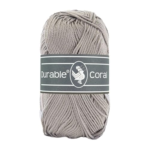50g Strickgarn Häkelgarn Durable Coral Uni Baumwollgarn Sommergarn 90 Farben, Farbe:2232 hellgrau 50g Strickgarn Häkelgarn Durable Coral Uni Baumwollgarn Sommergarn 90 Farben, Farbe:2232 hellgrau von maDDma