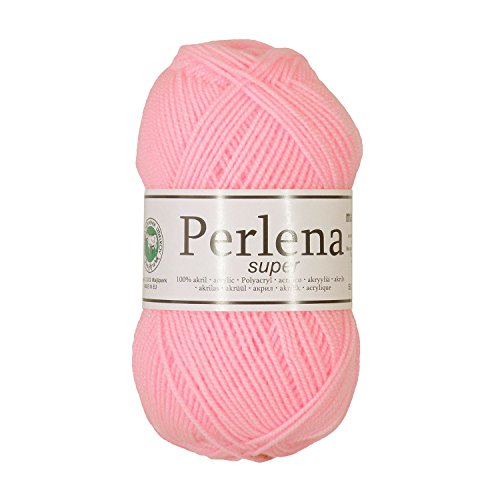 50g Strickgarn Perlena Strick-Wolle Handstrickgarn uni + mehrfarbig, Farbwahl, Farbe:rosa von maDDma