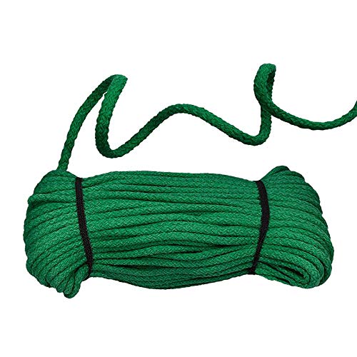 50m Baumwoll-Kordel geflochten 5mm Baumwoll-Schnur Bekleidungskordel Farbwahl, Farbe:grün von maDDma