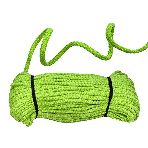 50m Baumwoll-Kordel geflochten 5mm Baumwoll-Schnur Bekleidungskordel Farbwahl, Farbe:pistaziengrün von maDDma