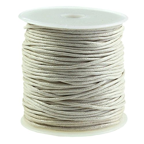50m gewachste Baumwollschnur/Wachsschnur 2mm, Schmuckschnur, Farbe wählbar, Farbe:creme 50m gewachste Baumwollschnur/Wachsschnur 2mm, Schmuckschnur, Farbe wählbar, Farbe:creme von maDDma