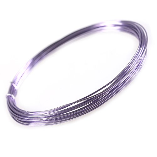 5m Aludraht Aluminiumdraht 1mm Dekodraht Schmuckdraht Bindedraht Farbwahl, Farbe:purple von maDDma