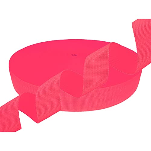 Gurtband Polyester 10m x 10mm PES Trägerband Riemen Tragband Farbwahl, Gurtband:1004 neon-pink von maDDma