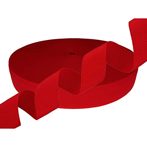 Gurtband Polyester 10m x 25mm PES Trägerband Riemen Tragband Farbwahl, Gurtband:171 rot von maDDma