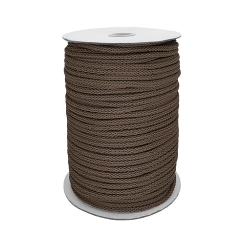 Polyester-Schnur 100m Kordel Seil Bekleidungskordel Makrameeschnur weiche Häkelbindung Ø ca. 6mm, Farbe:894 - beigebraun von maDDma