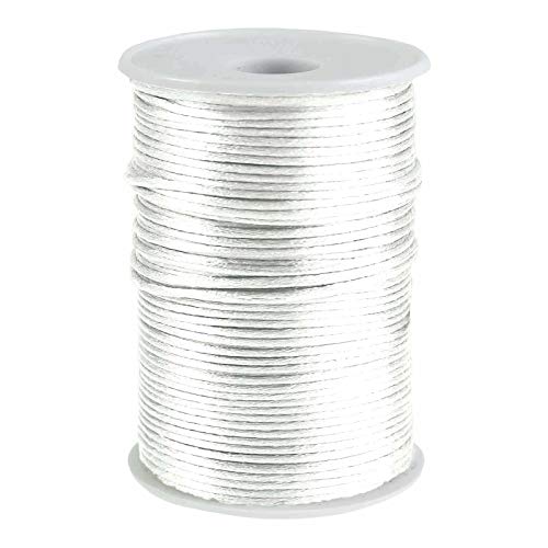 Satin-Schnur 90m x 2mm Satinkordel Schmuck-Kordel -Schnur Kumihimo Bänder Nylonschnur, Farbwahl von maDDma
