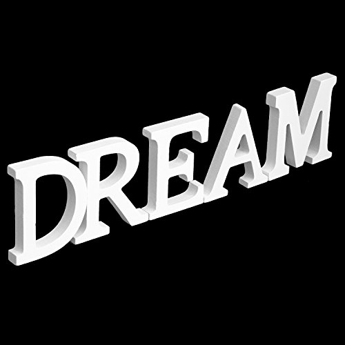Schriftzug DREAM 3D Holzbuchstaben 8 cm, weiß von maDDma
