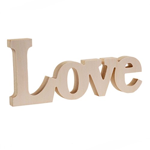 Schriftzug 3D LOVE Holzbuchstaben 23x10cm, Holz zum Basteln Hinstellen Aufhängen von maDDma