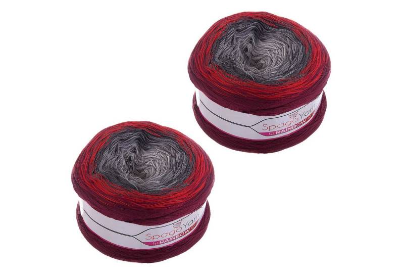 spagoyarn 2 x 250g Farbverlaufsgarn Spago Rainbow Häkelwolle, 1000 m, 15 Vulkan von spagoyarn