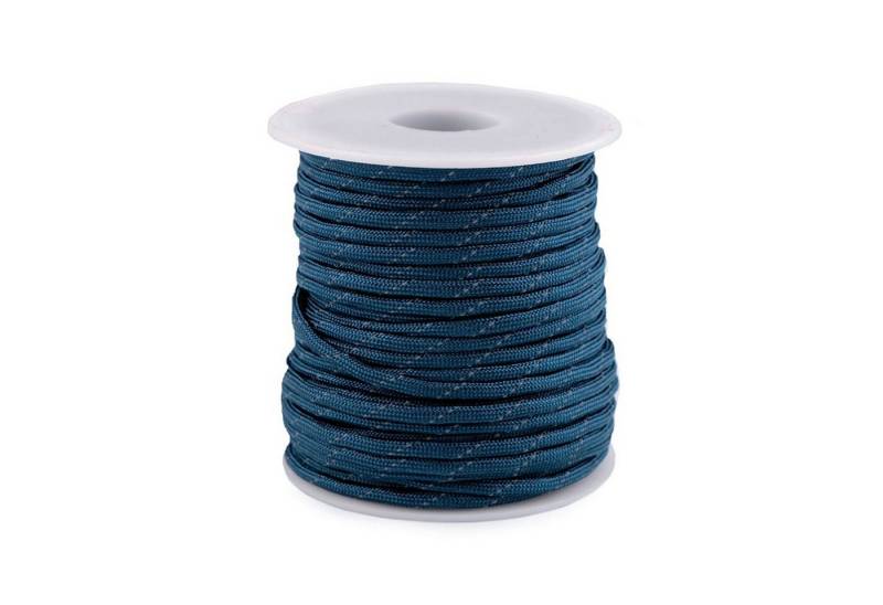 maDDma Kordel 25 Meter Polyester-Schnur Reflektierende 4mm Farbwahl, dunkelblau von maDDma