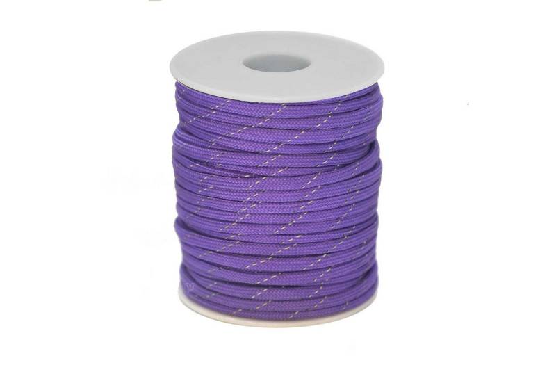 maDDma Kordel 25 Meter Polyester-Schnur Reflektierende 4mm Farbwahl, lila von maDDma