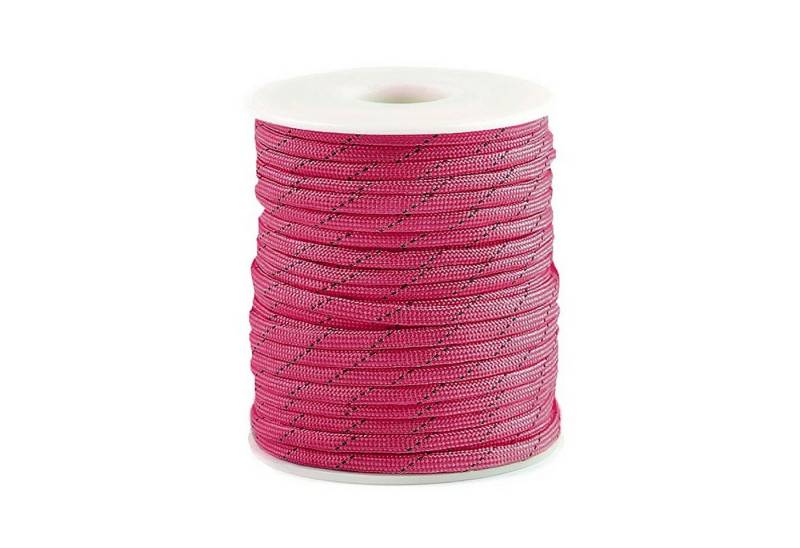 maDDma Kordel 25 Meter Polyester-Schnur Reflektierende 4mm Farbwahl, pink von maDDma