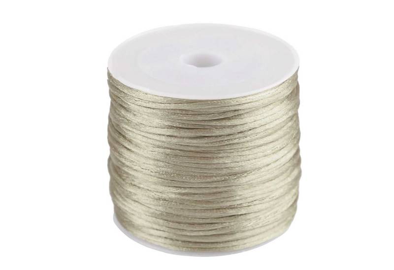 maDDma 30m Satinschnur Flechtkordel Kumihimo 1mm Seil, hellbeige von maDDma
