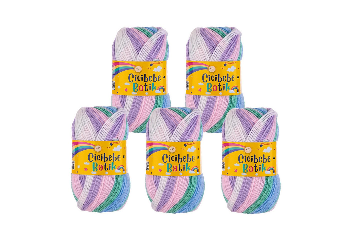 Papatya 5 x 100g Farbverlaufsgarn Cicibebe Häkelwolle, 1800 m, 78 Traumtänzer von Papatya