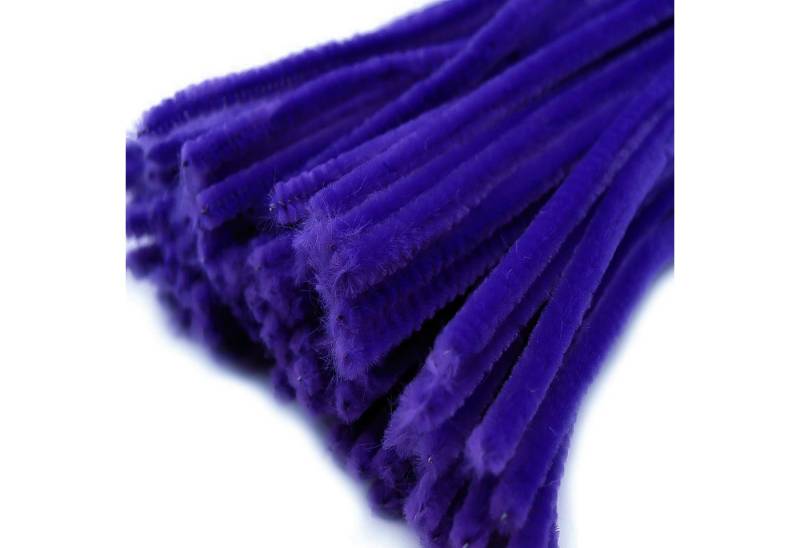 maDDma Basteldraht 20 Draht Pfeifenreiniger 6 mm Länge 30cm CHENILLE Farbe wählbar, blau von maDDma