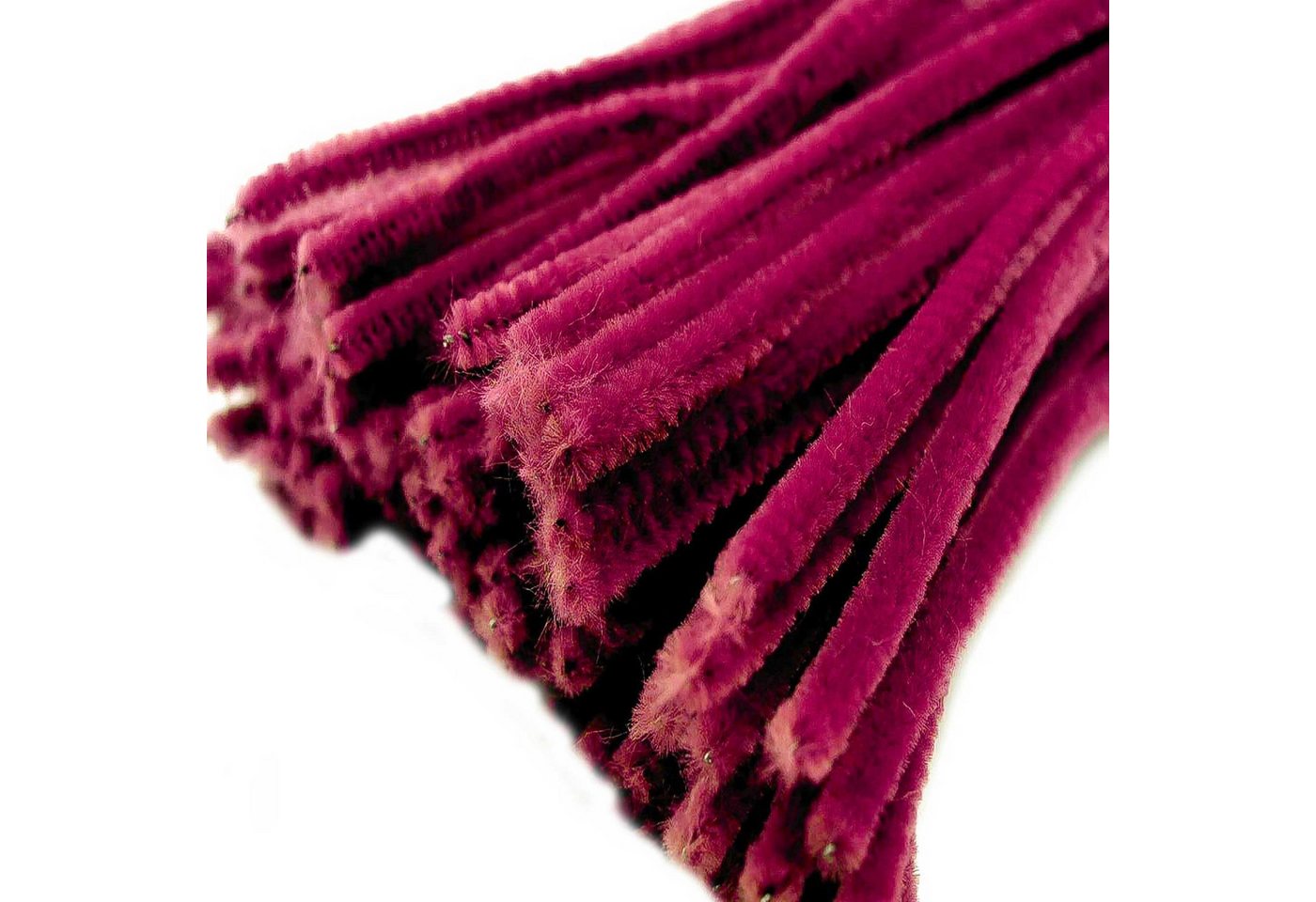 maDDma Basteldraht 20 Draht Pfeifenreiniger 6 mm Länge 30cm CHENILLE Farbe wählbar, fuchsia von maDDma