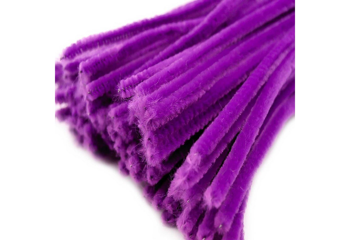 maDDma Basteldraht 20 Draht Pfeifenreiniger 6 mm Länge 30cm CHENILLE Farbe wählbar, helllila von maDDma