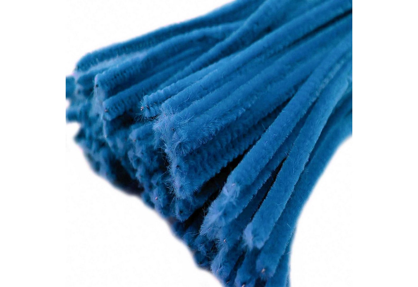 maDDma Basteldraht 20 Draht Pfeifenreiniger 6 mm Länge 30cm CHENILLE Farbe wählbar, mittelblau von maDDma