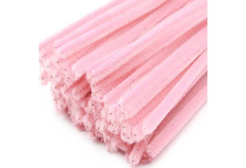 maDDma Basteldraht 20 Draht Pfeifenreiniger 6 mm Länge 30cm CHENILLE Farbe wählbar, rosa von maDDma