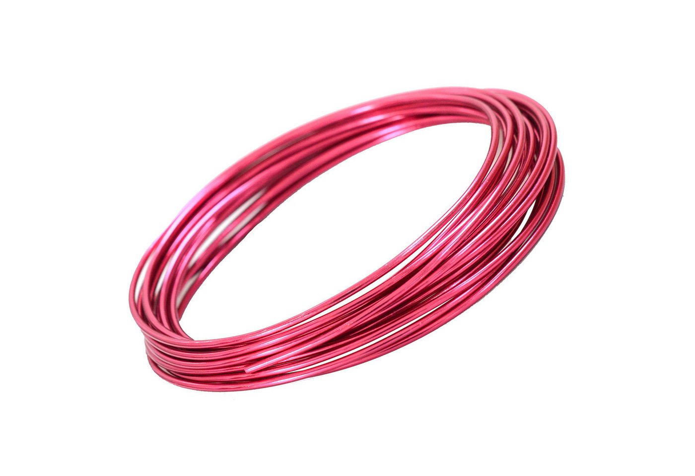 maDDma Basteldraht 5m Aluminiumdraht 2mm Biegedraht Bindedraht Floristikdraht, fuchsia von maDDma