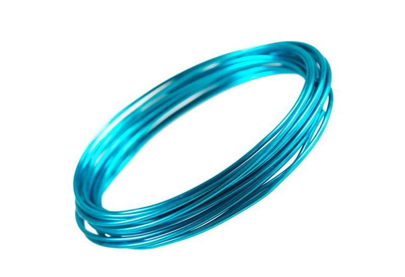 maDDma Basteldraht 5m Aluminiumdraht 2mm Biegedraht Bindedraht Floristikdraht, himmelblau von maDDma