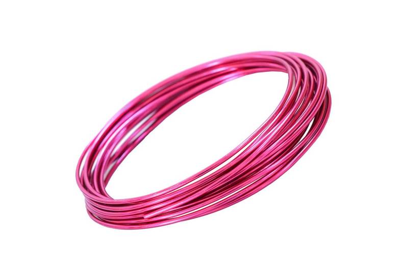 maDDma Basteldraht 5m Aluminiumdraht 2mm Biegedraht Bindedraht Floristikdraht, magenta von maDDma