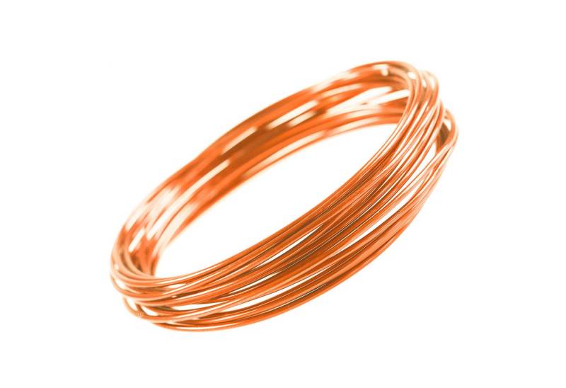 maDDma Basteldraht 5m Aluminiumdraht 2mm Biegedraht Bindedraht Floristikdraht, orange von maDDma