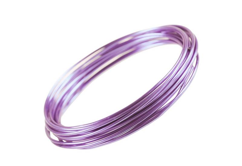 maDDma Basteldraht 5m Aluminiumdraht 2mm Biegedraht Bindedraht Floristikdraht, purple von maDDma