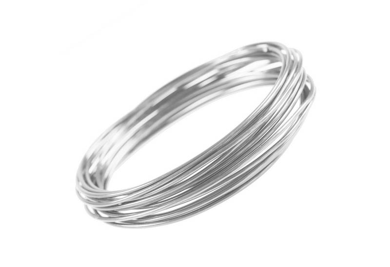maDDma Basteldraht 5m Aluminiumdraht 2mm Biegedraht Bindedraht Floristikdraht, silber von maDDma