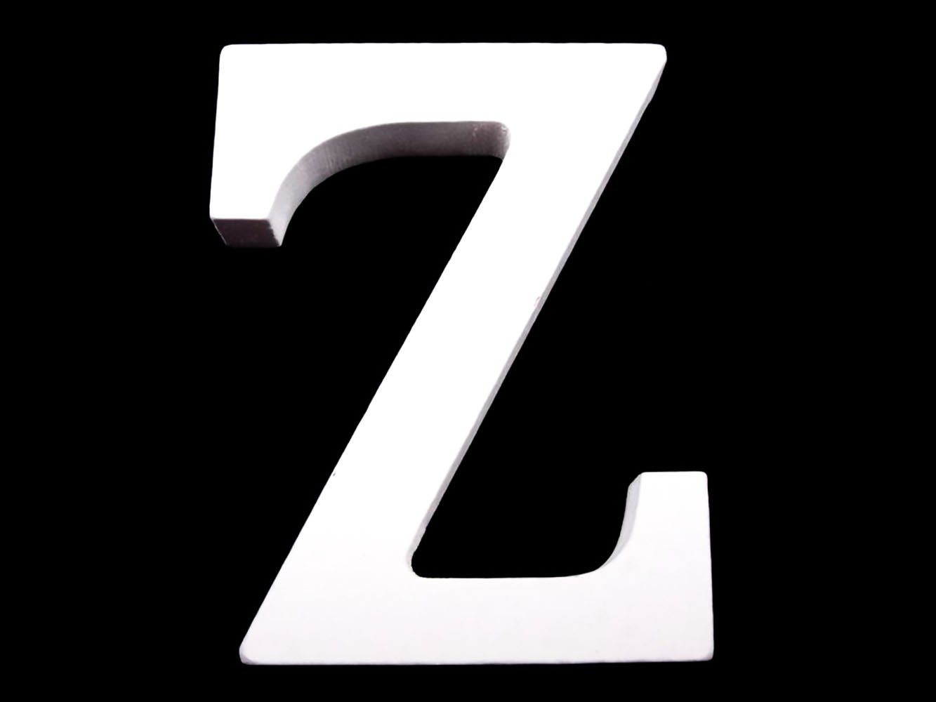 maDDma Deko-Buchstaben 3D Holzbuchstabe 8 cm, weiß, Einzelbuchstabe Z"" von maDDma