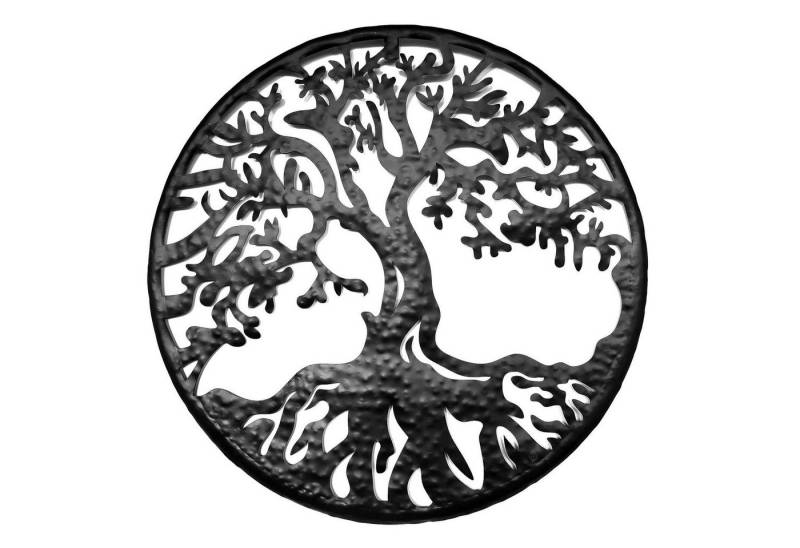 maDDma Dekohänger 1 Wand-Ornament Baum Vintage Eisen Variantenwahl, Baum rund Ø 54 cm x 1 cm von maDDma