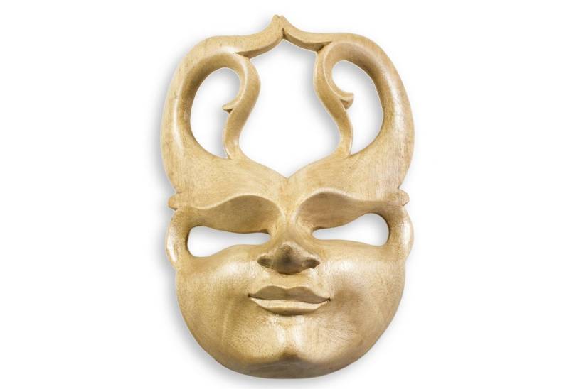 maDDma Dekohänger 1 Wunderschöne Wand-Maske SPIRIT, 20cm, Hibiskusholz, Motiv 1 von maDDma