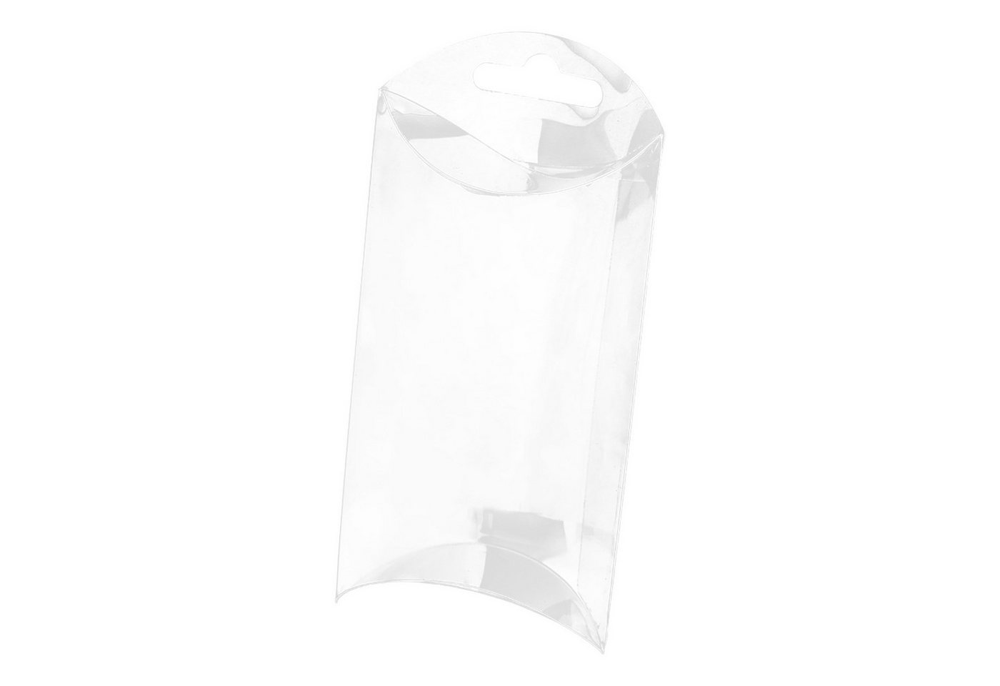 maDDma Geschenkbox 50 transparente Kissenboxen mit Lochung Geschenke Sichtverpackung (50er Pack, 50 St), 15 x 9 x 3.3 cm von maDDma