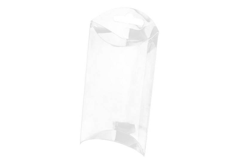maDDma Geschenkbox 50 transparente Kissenboxen mit Lochung Geschenke Sichtverpackung (50er Pack, 50 St), 15 x 9 x 3.3 cm von maDDma